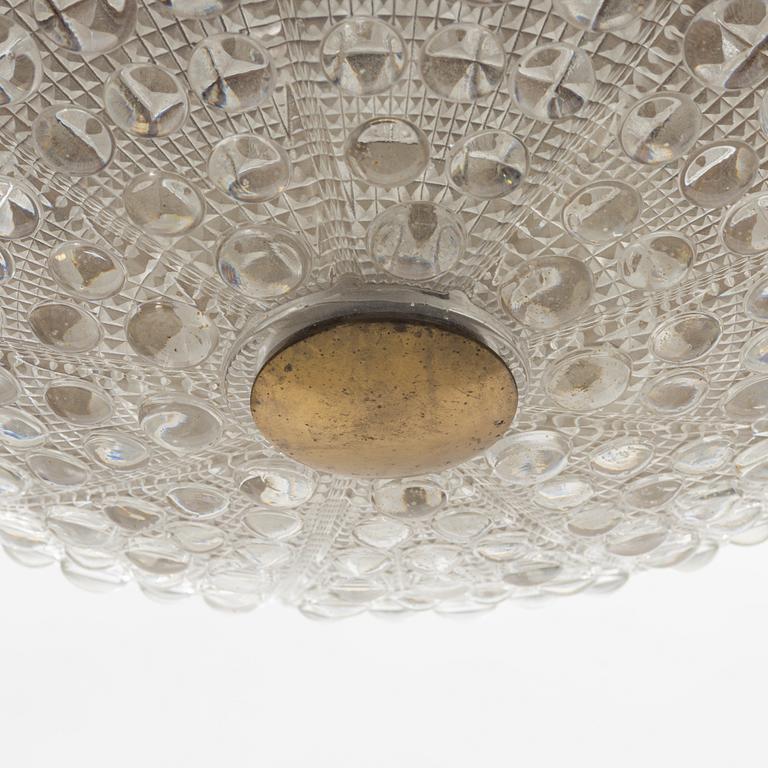 Carl Fagerlund, ceiling light, Orrefors second half of the 20th century.