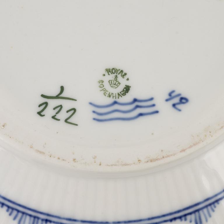 Royal Copenhagen, a 'Musselmalet' porcelain turreen with cover and dish, Denmark, 1889-1922.