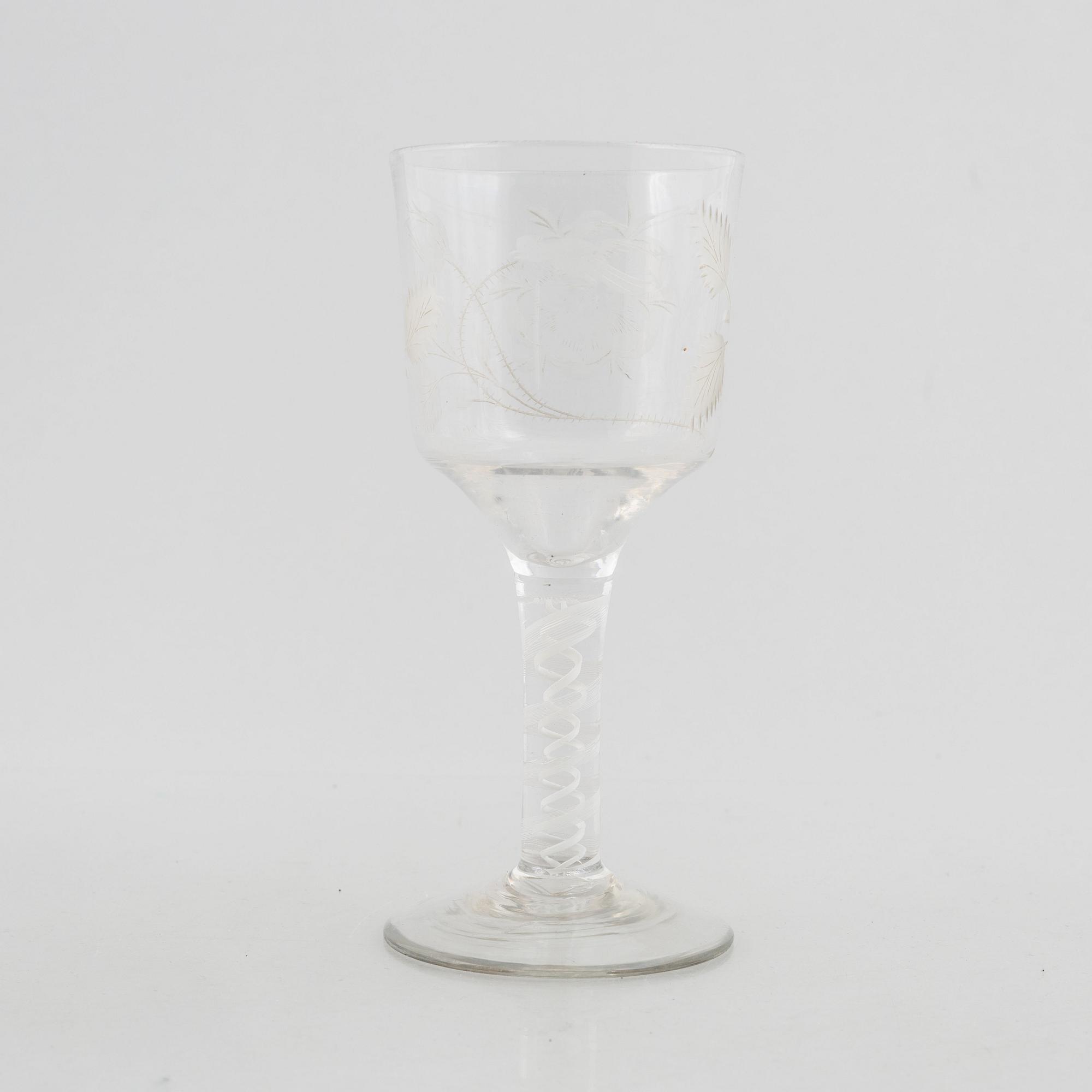 An Anglo-Irish 18th century wine glass.