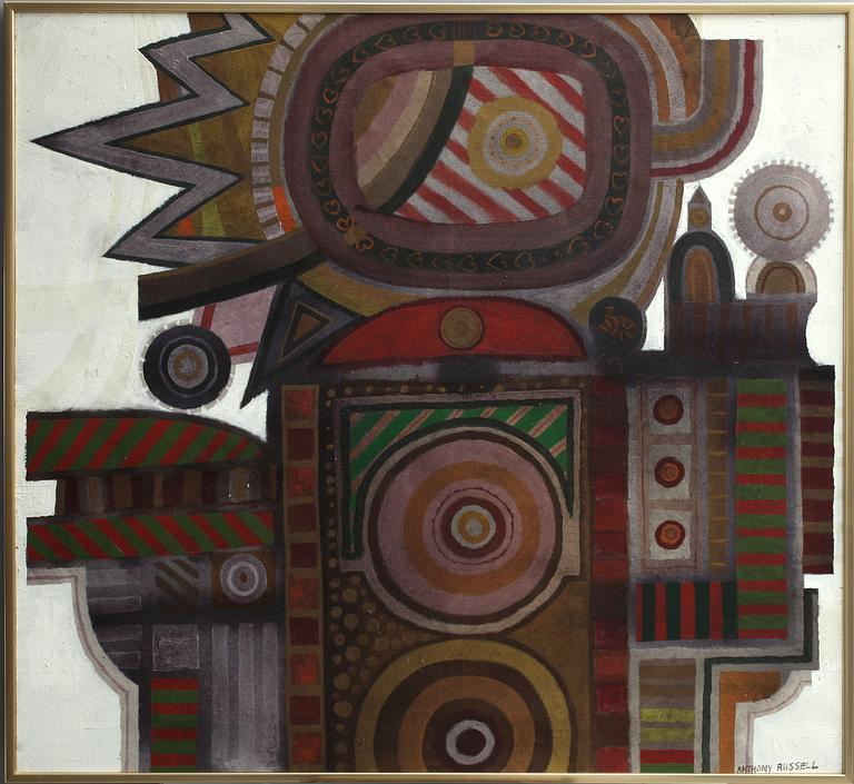 OKÄND KONSTNÄR, sign ANTHONY RUSSELL, olja på duk, 1900-tal.