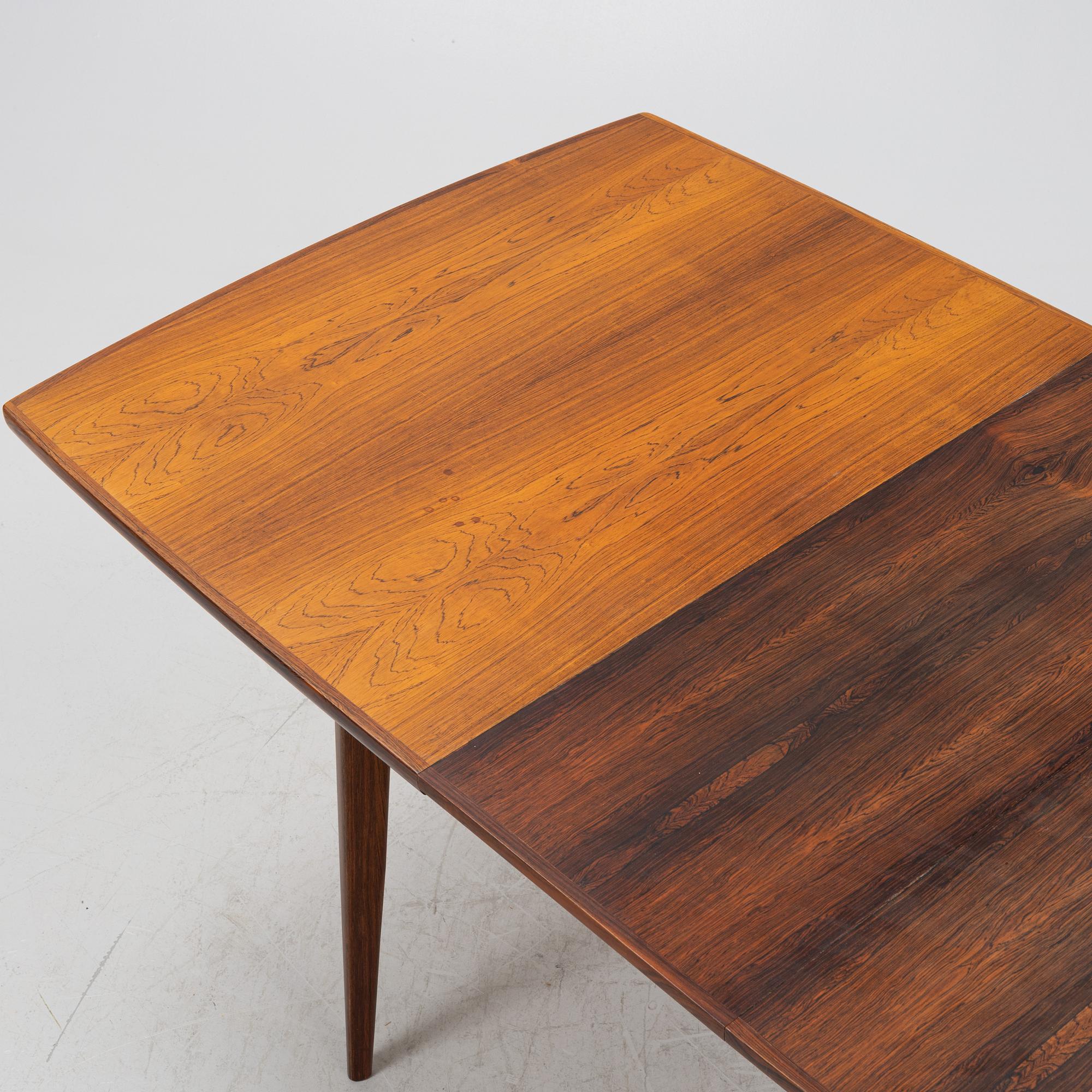 A dining table and four chairs, Bernhard Pedersen & Son, Denmark.
