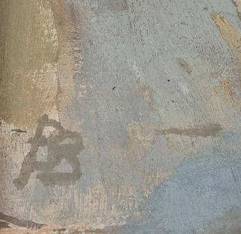 BIRGIT BROMS, olja på pannå, monogramsignerad.