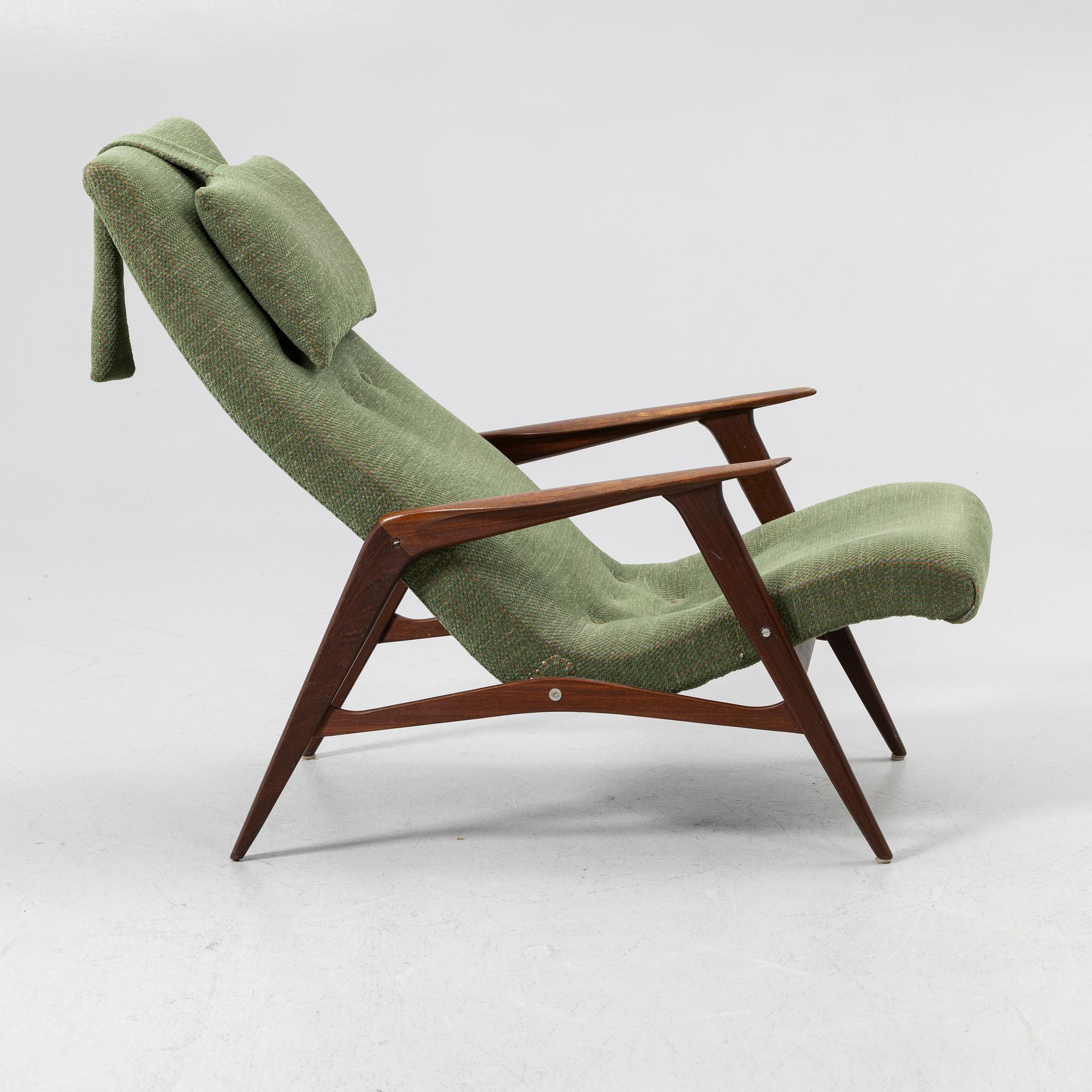 Vilstol/fåtölj, modell "Siesta", Jio Möbler, Sverige, 1960-tal.