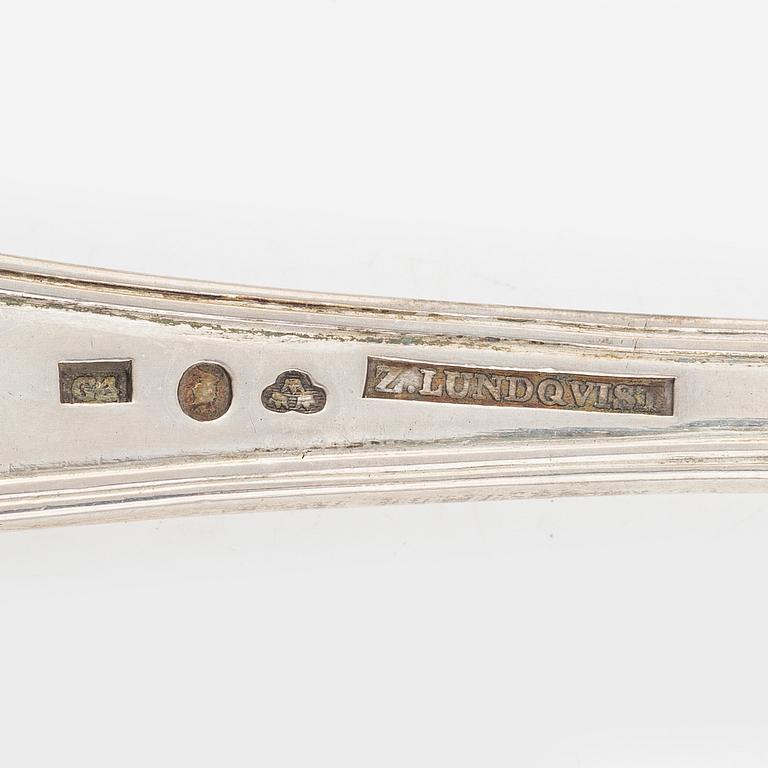 19 pieces of silver flat ware, mostly "Gammal Fransk",