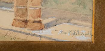 Frans Wilhelm Odelmark, akvarell, signerad.