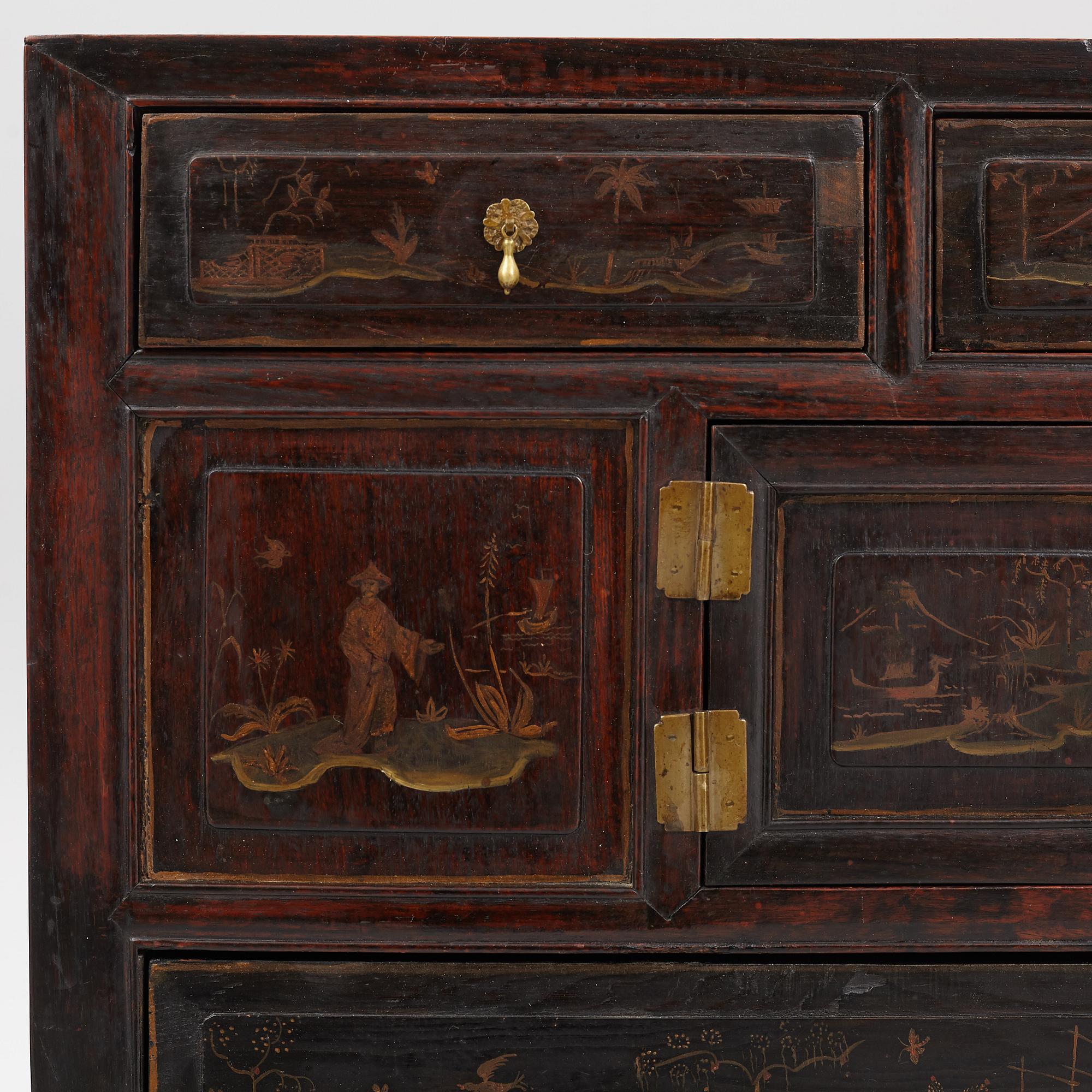 A cabinet, China, late Qing dynasty 19th and Europe, 19th/20th century.