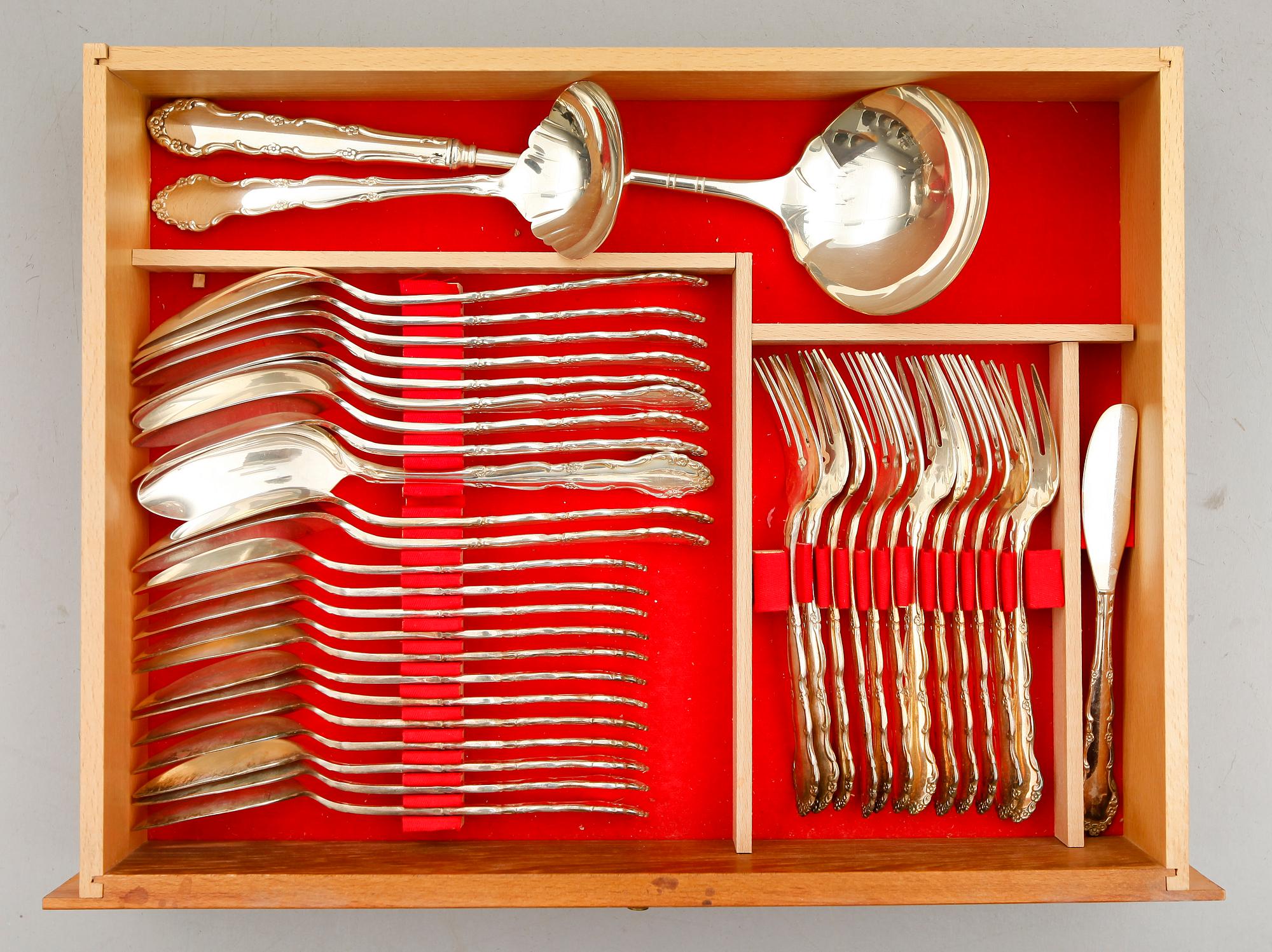 BESTICK, 126 delar, nysilver, Oneida, England, 1900-talets andra hälft.