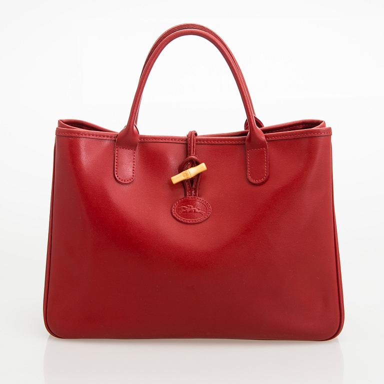 Longchamp, "Roseau" väska samt börs.