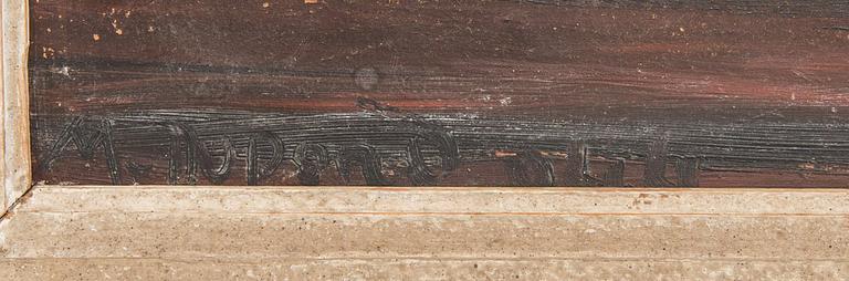 MARCEL DUPOND, olja på pannå, signerad och daterad.