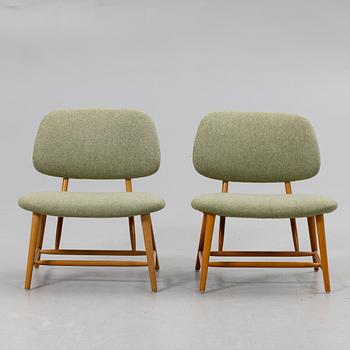 Alf Svensson, Armchairs, a pair, TeVe, Bra Bohag. Studio Ljung's industries, Malmö, 1950s.