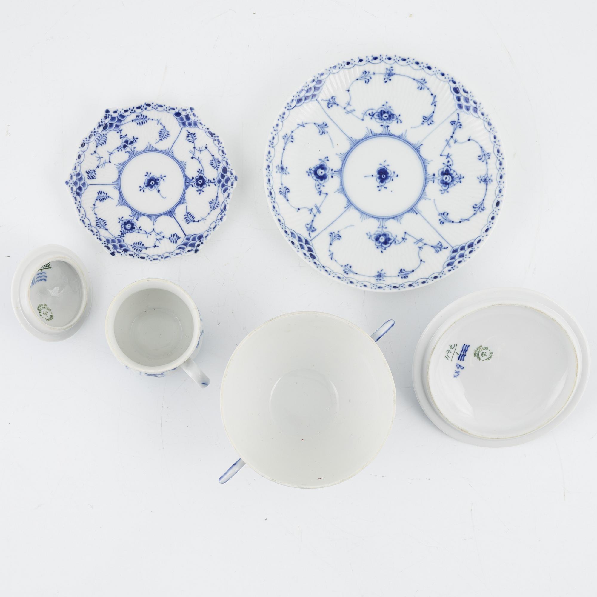 Royal Copenhagen, a 'Musselmalet' porcelain dinner service, Royal Copenhagen, Denmark.