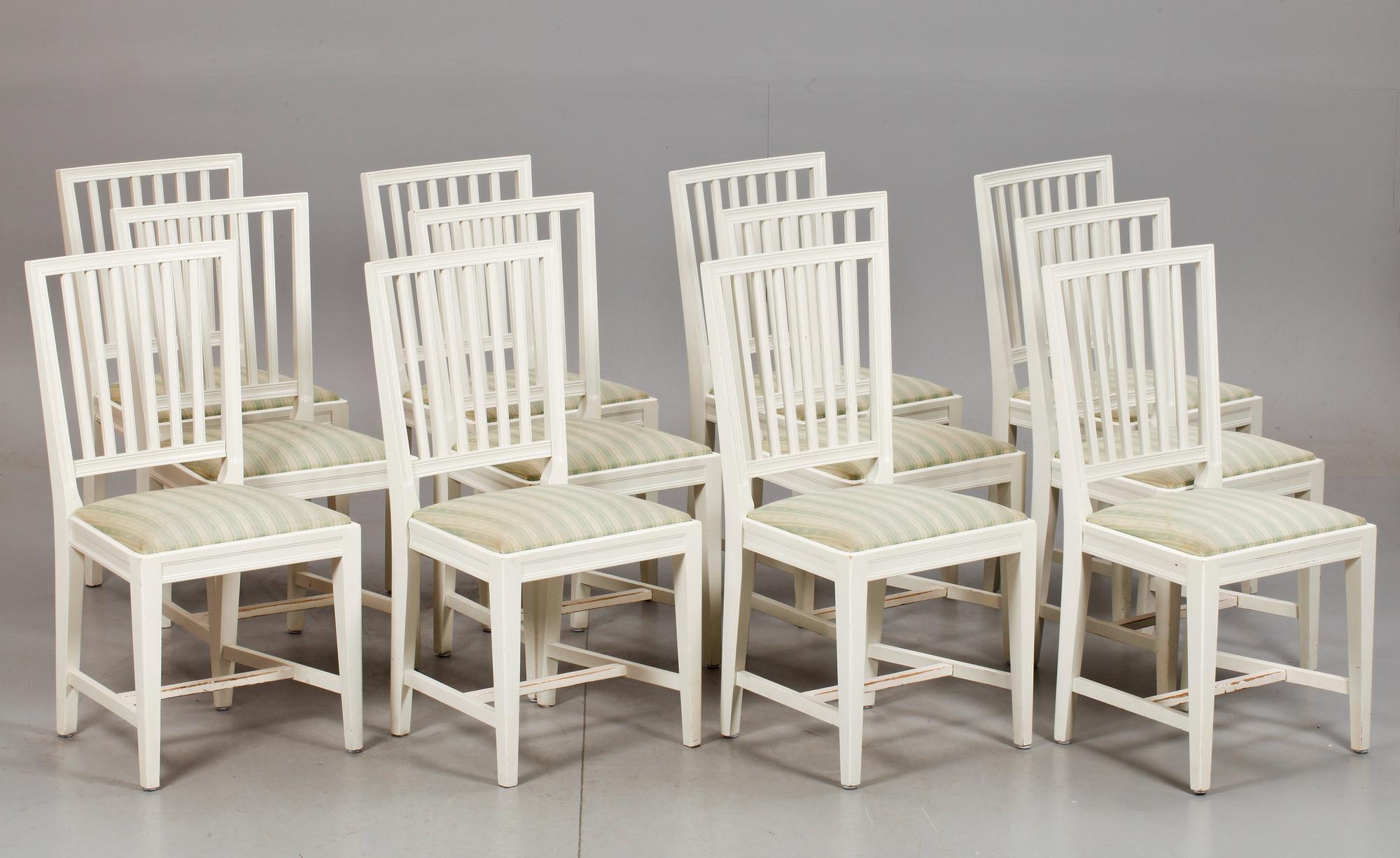 STOLAR, 12 st, gustaviansk stil, 1900-talets slut.