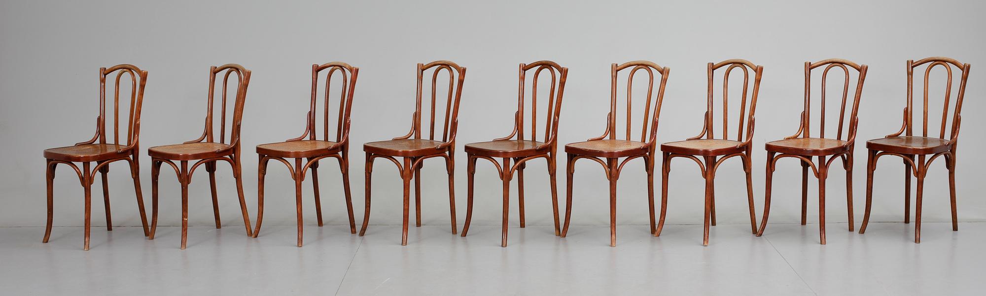 CAFESTOLAR, 9 st, Thonet, sekelskiftet 1900.