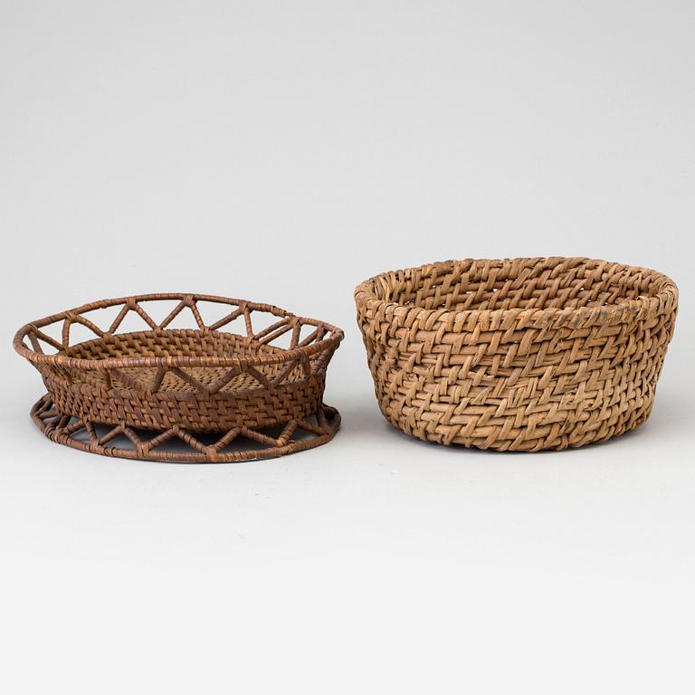 Two 18th century baskets.