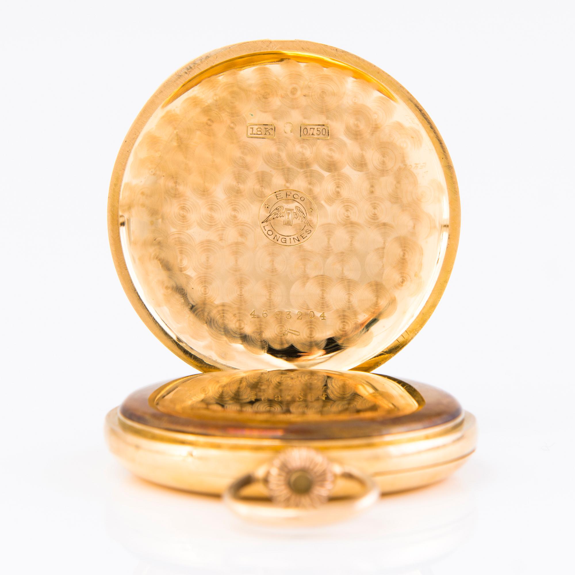 LONGINES, pocket watch, hunting case, 50 mm.