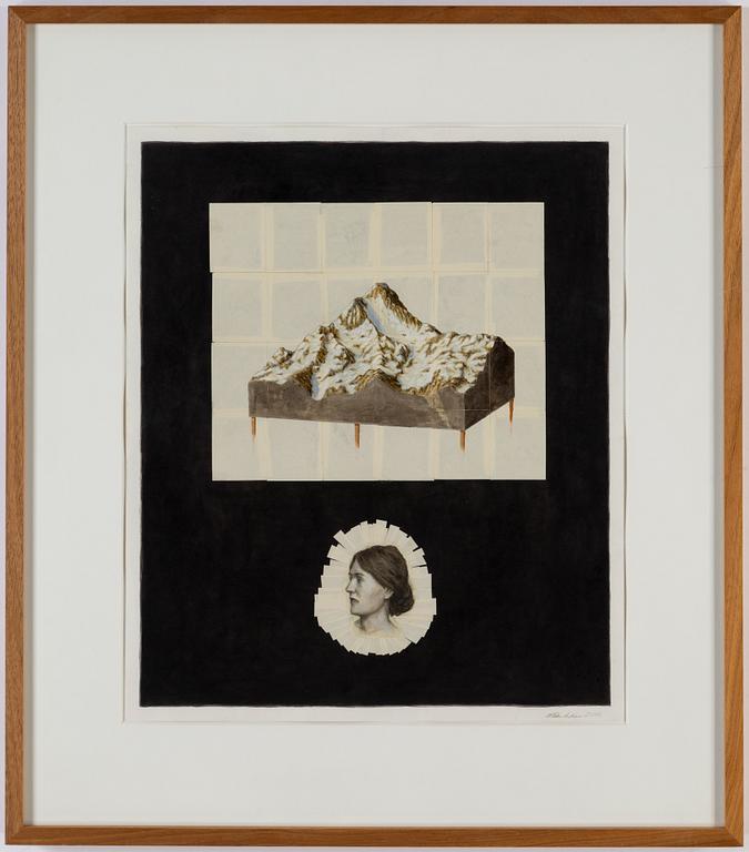 WILLEM ANDERSSON, collage, oil and ink on paper, signed and dated 2010.