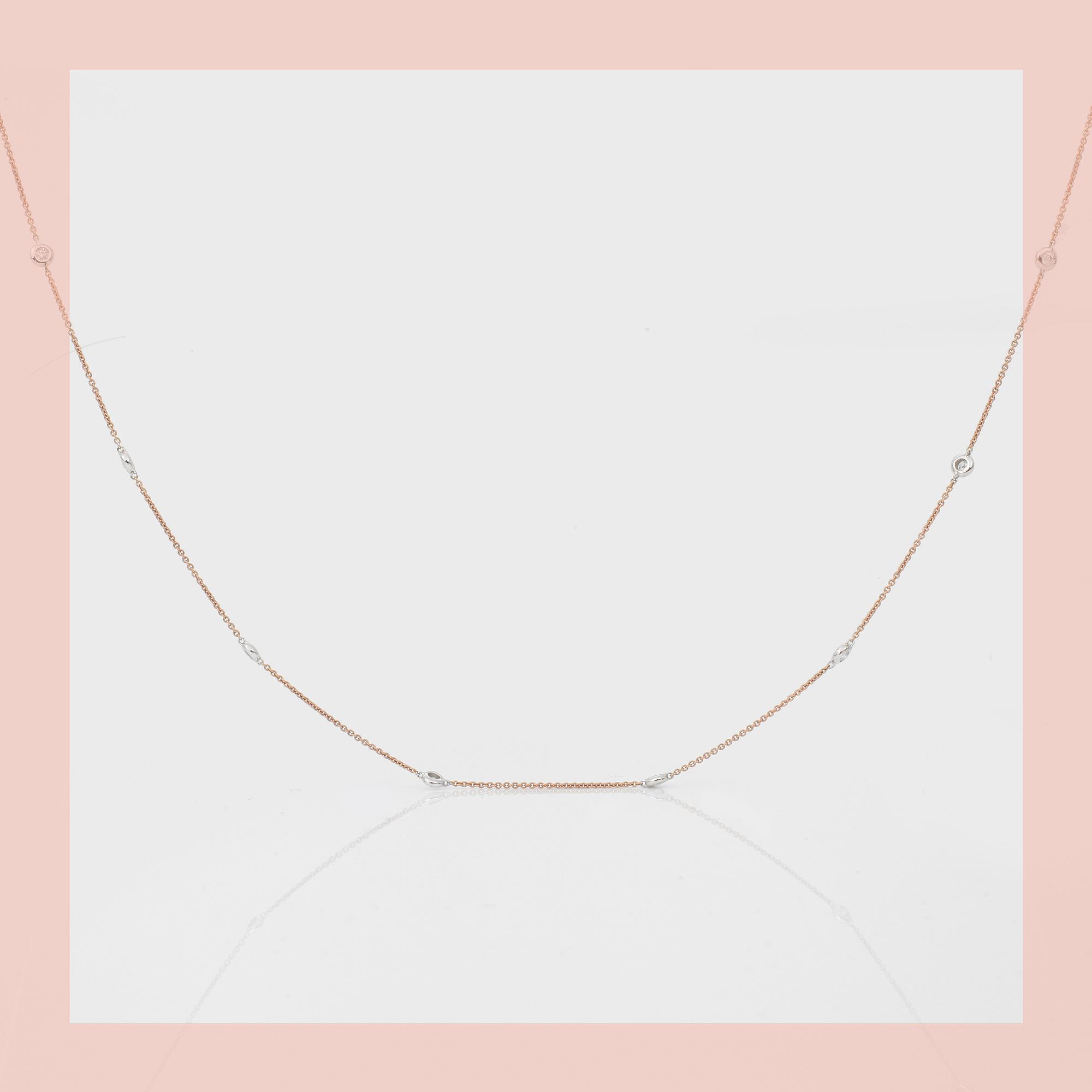 HALSBAND, en 90cm guldkedja med 23 briljanter, totalt ca 1ct.
