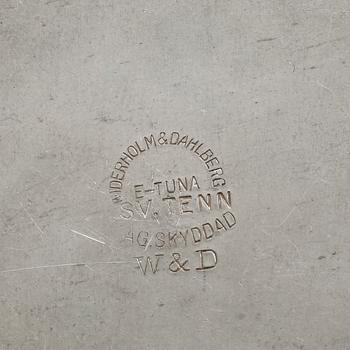 SKJORTKNAPPSASK, tenn, "Originell", Widerholm & Dahlberg, Eskilstuna, 1930/40-tal.