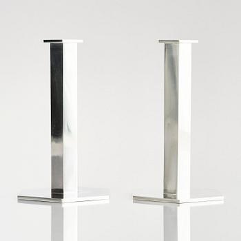 Wiwen Nilsson, a pair of sterling silver candlesticks, Lund, Sweden, 1973-1974.