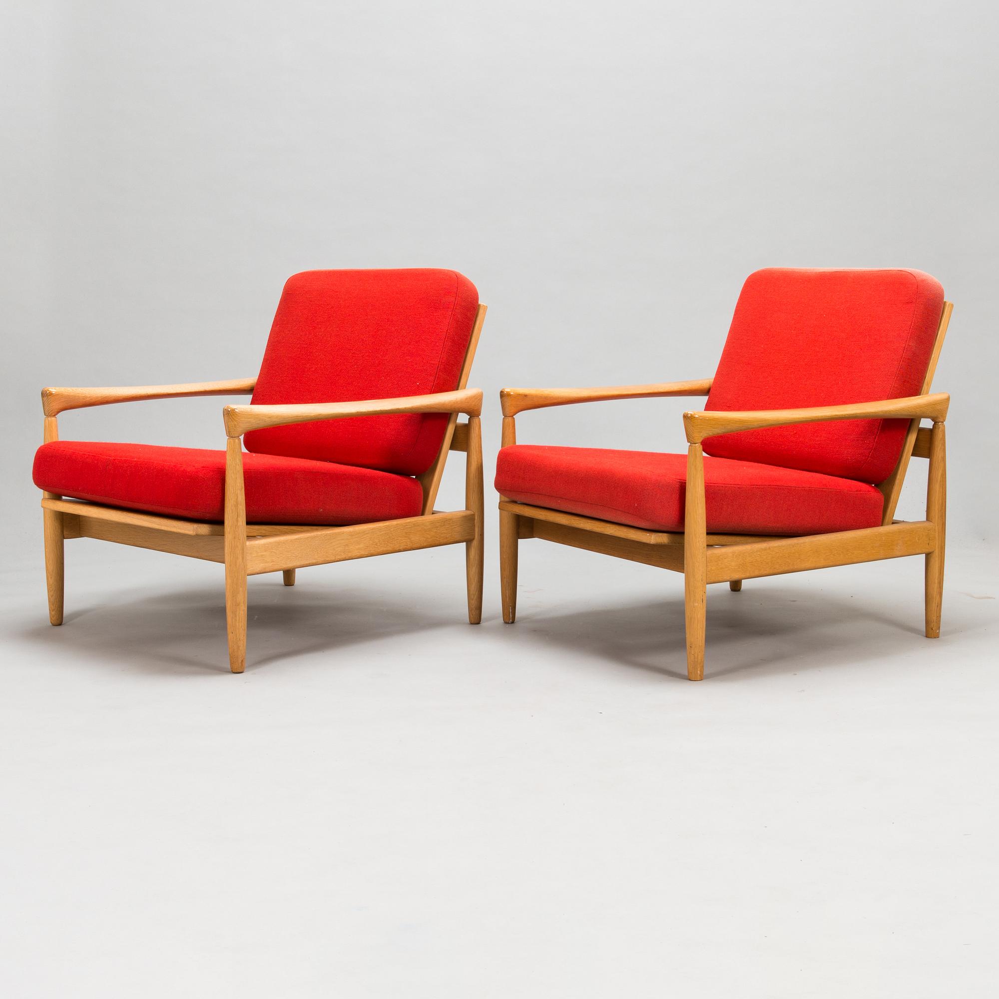 A pair of 1960's armchairs.