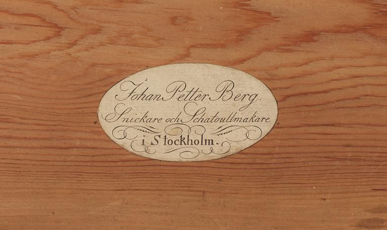 SEKRETÄR, av Johan Petter Berg (mästare och hovschatullmakare i Stockholm 1802-16). Empire.
