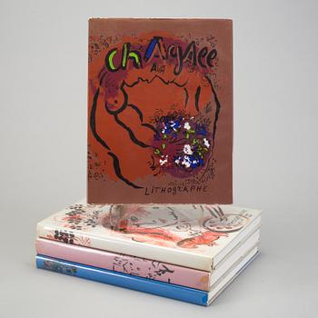 MARC CHAGALL, Books 4 (vol I-IV) containing a total of 28