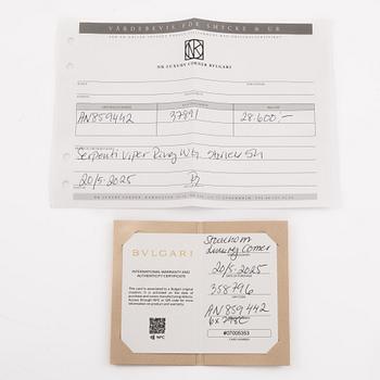 Bulgari ring "Viper" 18K white gold.