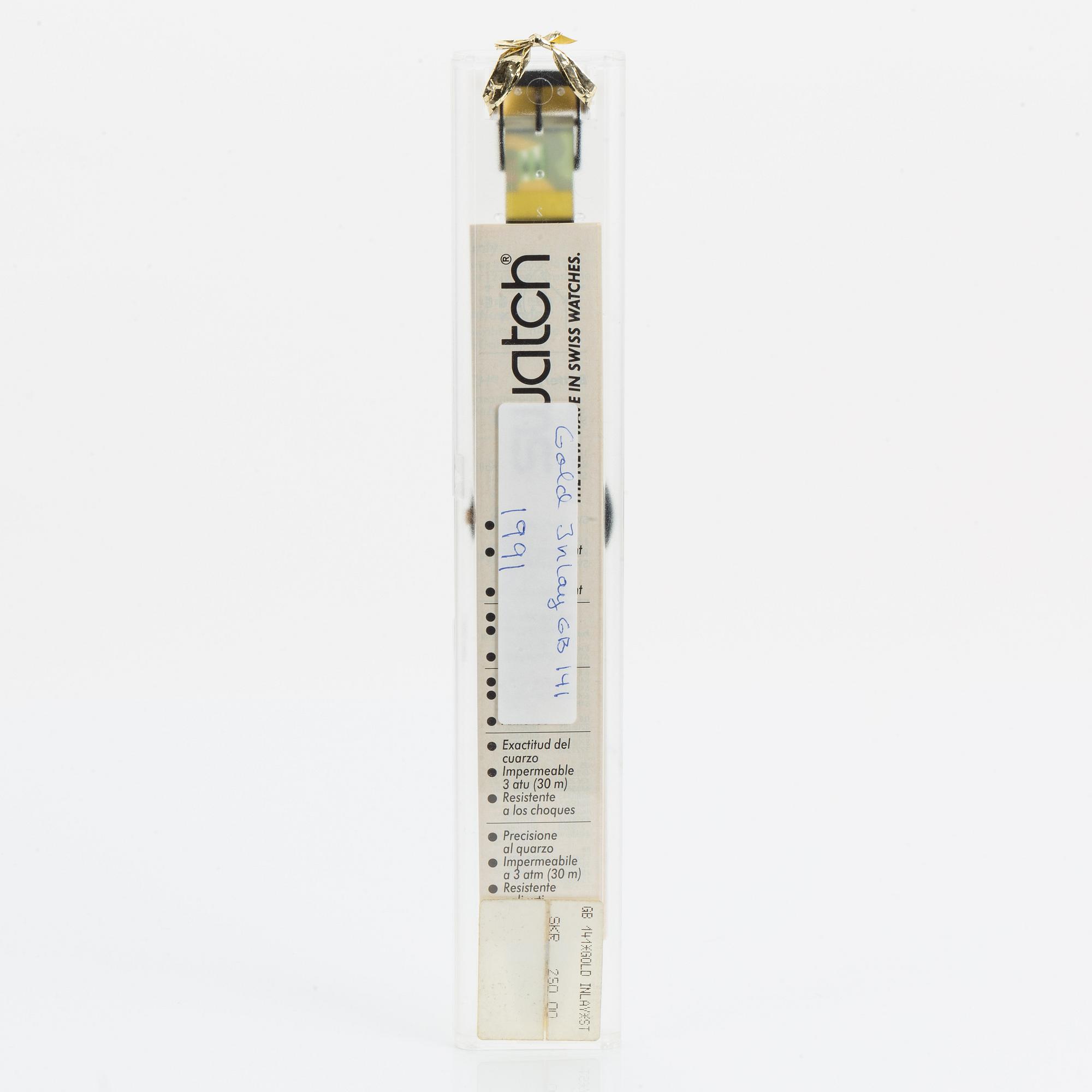Swatch, Gold Inlay, wristwatch, 34 mm.