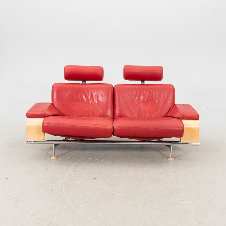 An Åke Fribyter leather sofa 'Leo' from Nelo Knislinge around year 2000.