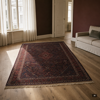 An oriental carpet, c. 360 x 270 cm.