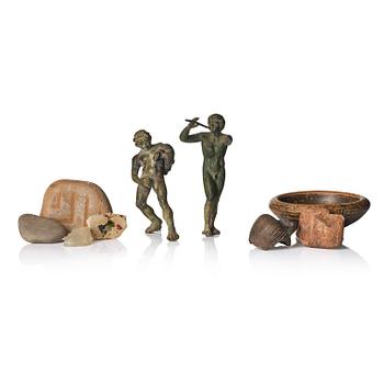 156. Grand Tour souvenirs, nine pieces, Italy, 19th century.