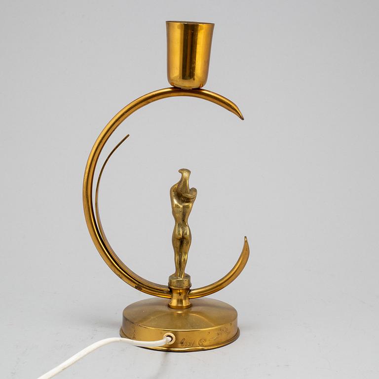 a 1940's-50's brass table lamp by Ystad Metall.