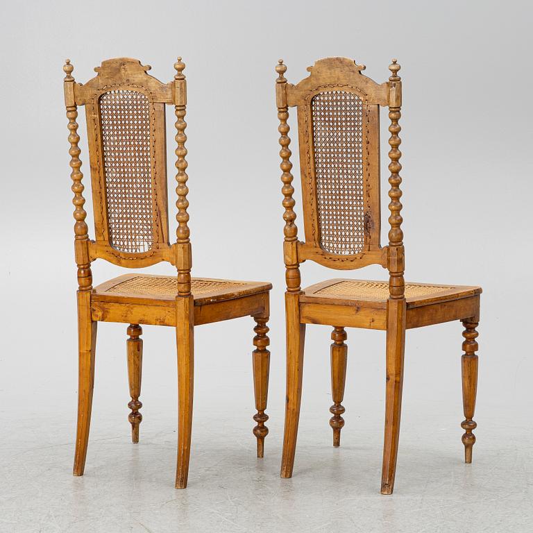 A pair of  neo-Renaissance style chairs, circa 1900.