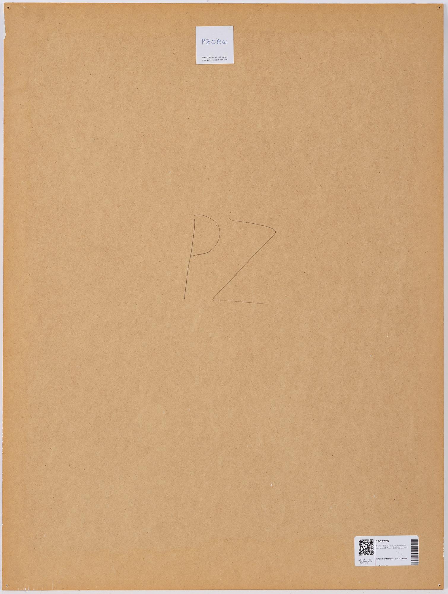 Petter Zennström, oil on MDF, signed PZ and dated 07.