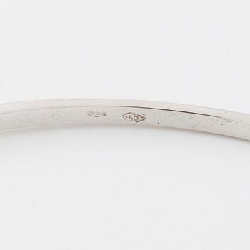 A brilliant and single cut diamond bangle made in Alessandria, Italy.
