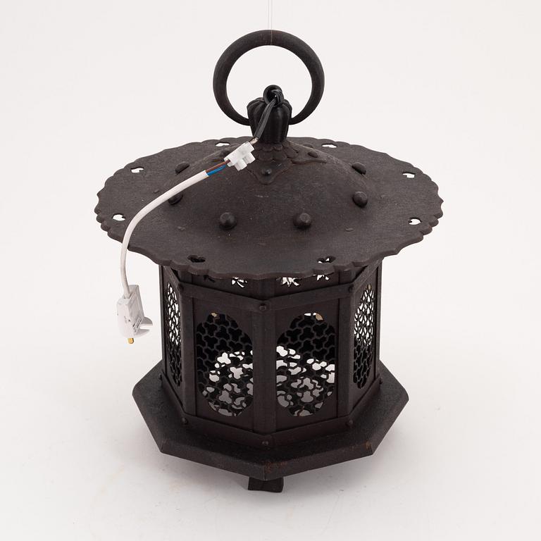 A Japanese octagonal shaped iron lantern, presumably first half of the 20th Century.