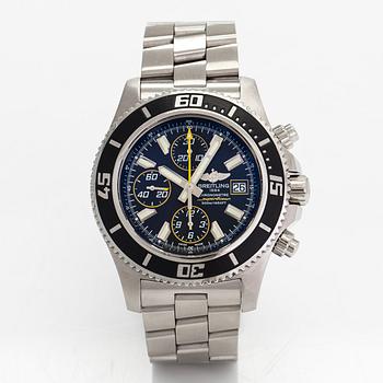 Breitling, Superocean, chronometre, 500m, wristwatch, 44 mm.