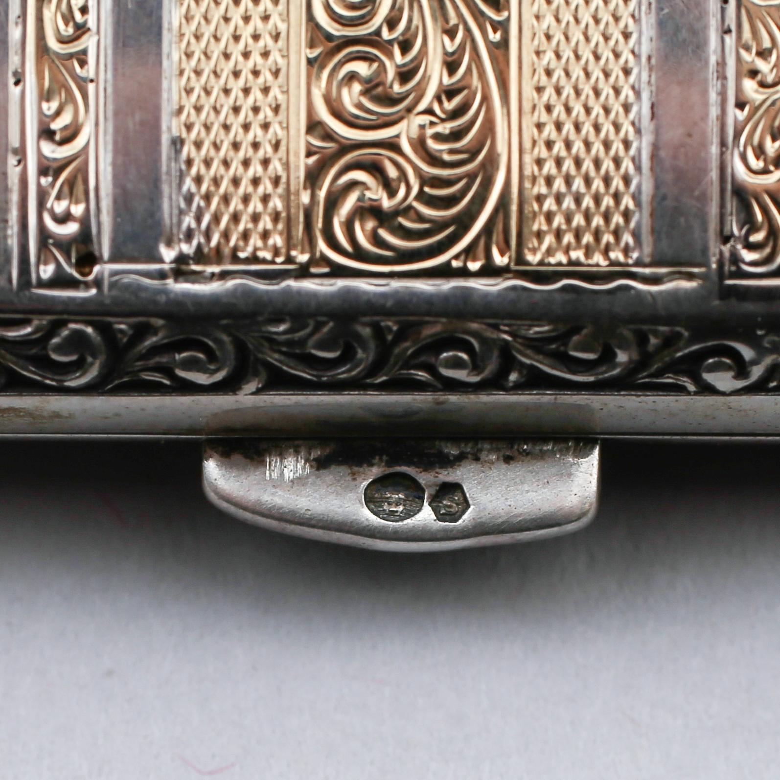 CIGARETTETUI, silver, rosenslipade diamanter. Vikt ca 162 g.