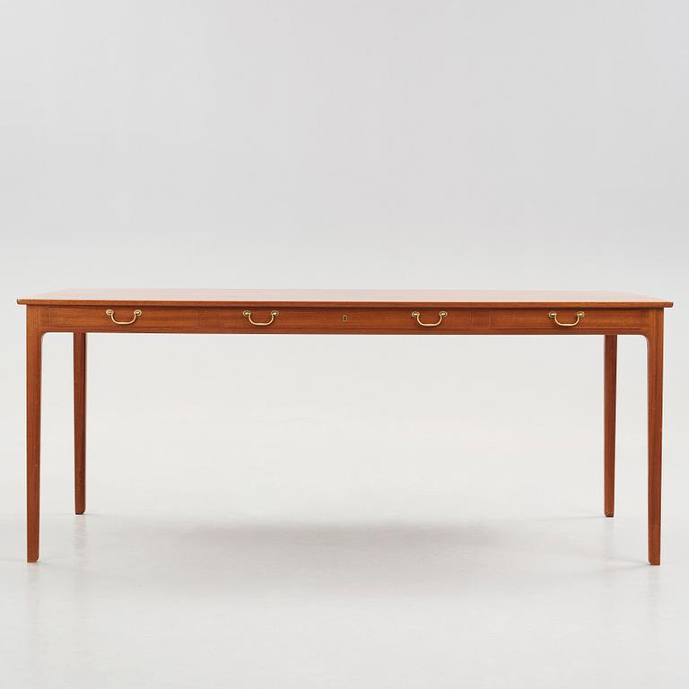 Ole Wanscher, a mahogany desk by cabinetmaker A.J. Iversen, Denmark 1960's.