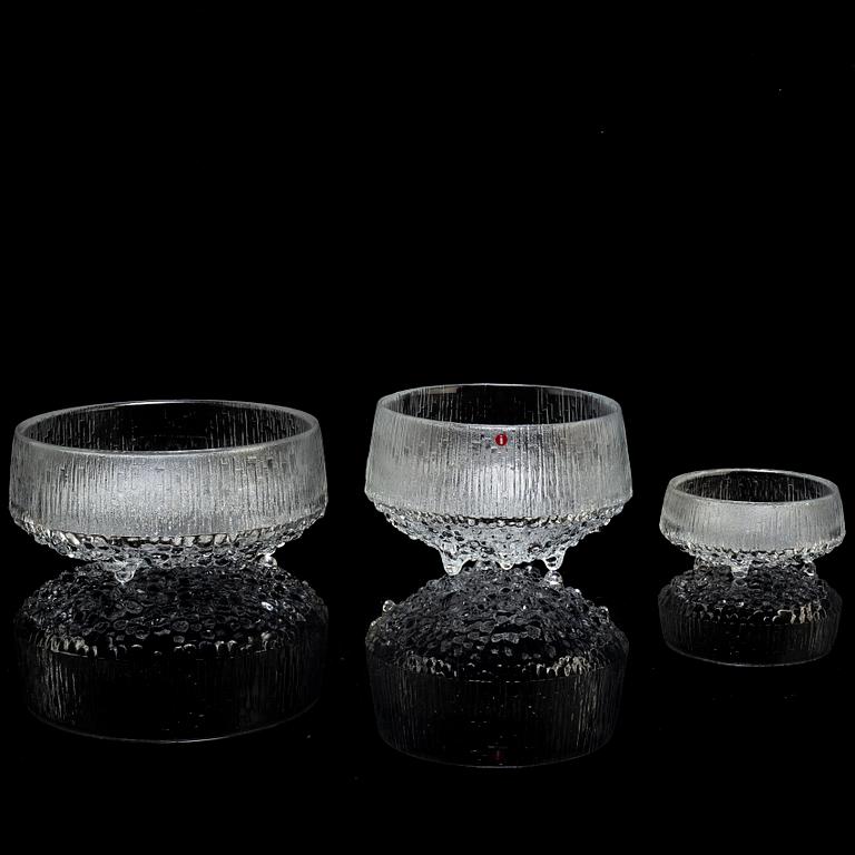 TAPIO WIRKKALA, a part 'Ultima Thule' glass service, for Iittala (54 pieces).