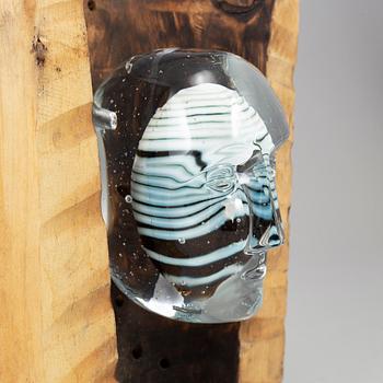 BERTIL VALLIEN, skulptur, glas, Kosta Boda, signerad.