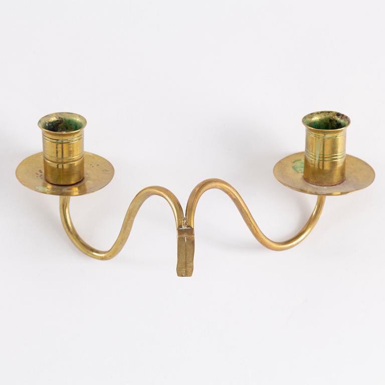 A Gustavian 2-light girandole mirror, late 18th century.