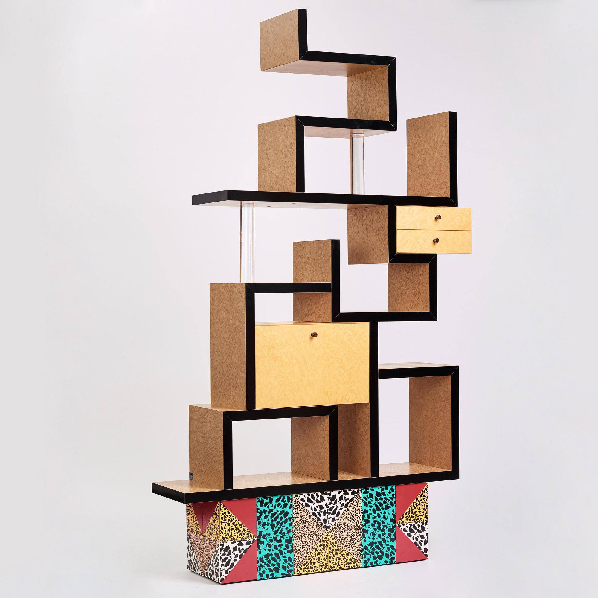 Ettore Sottsass, a "Max" bookcase, Memphis, Italy, post 1987.
