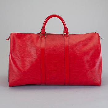 VÄSKA, "Keepall 50 Epi", Louis Vuitton.