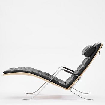 Preben Fabricius & Jørgen Kastholm, fåtölj, "Grasshopper", modell "FK-87", Alfred Kill, Danmark, 1960-70-tal.