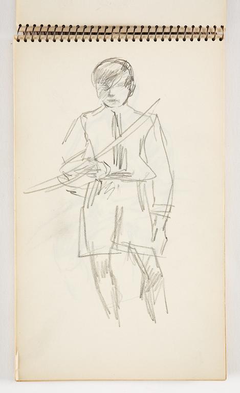 Lotte Laserstein, 3 skissböcker med blyertsteckningar.