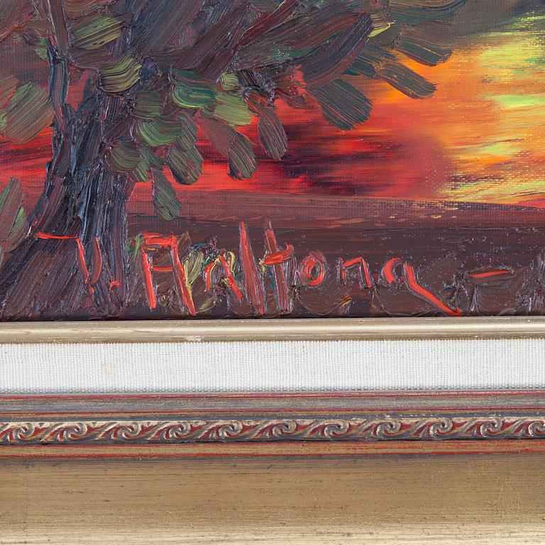 VEIKKO AALTONA, Oil on canvas, signed.