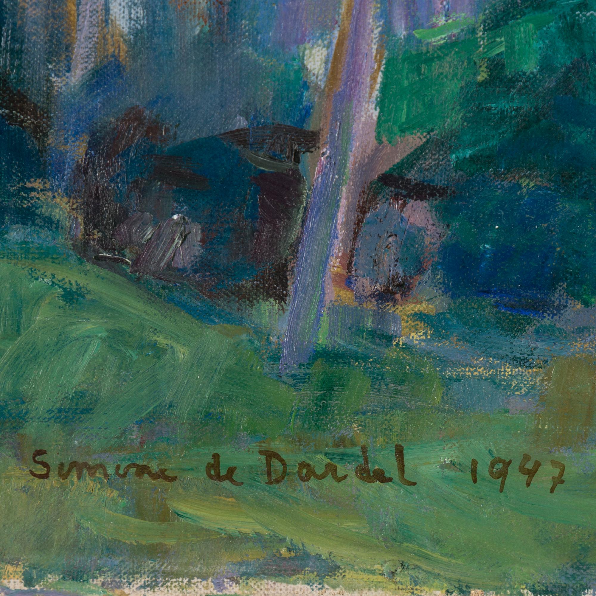 SIMONE DE DARDEL, oil on canvas, signed and dated 47.