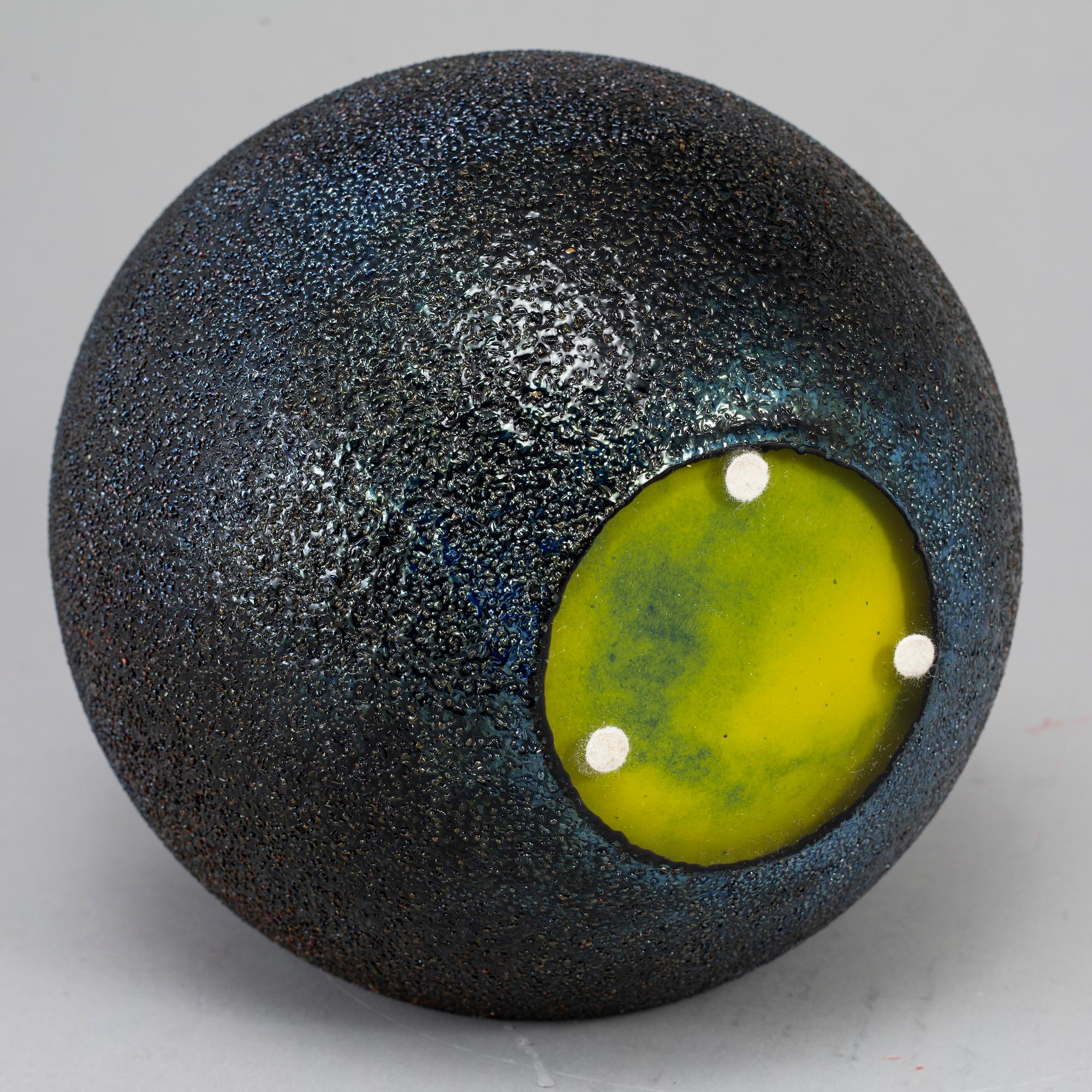 MONICA BACKSTRÖM, glass vase, Kosta Boda, signed.