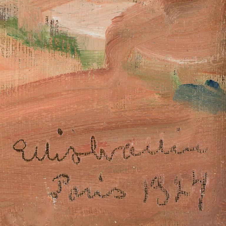 ELLIS WALLIN, olja på duk, signerad o daterad Paris 1924.